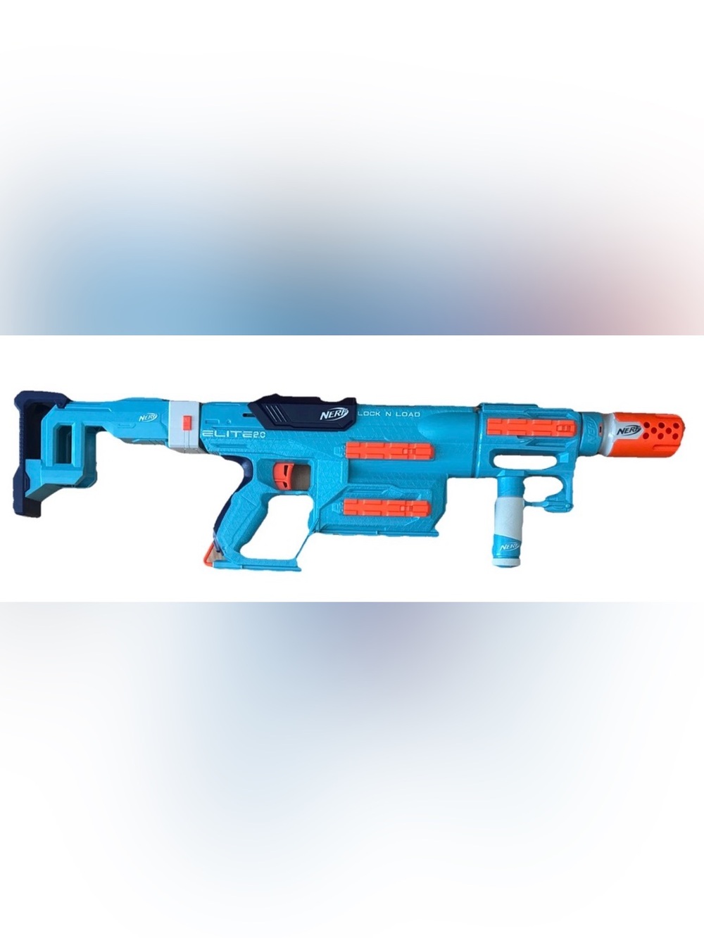 Rare Nerf Lock’n Load Pack Elite 2.0 Tested Working Foldable Nerf Battle Blue